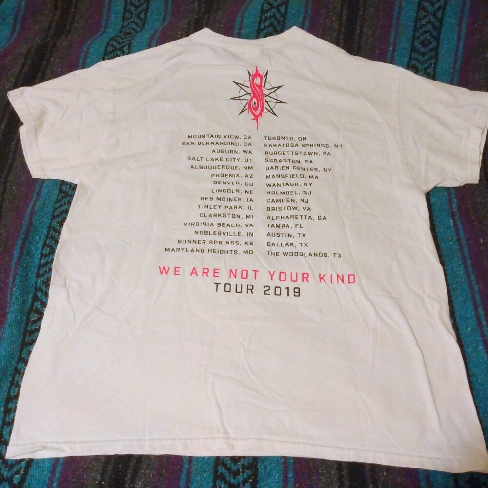 Slipknot Tour 2019 Band T-Shirt XL Double-Sided Graphic Heavy Metal Concert Y2K - Picture 5 of 7